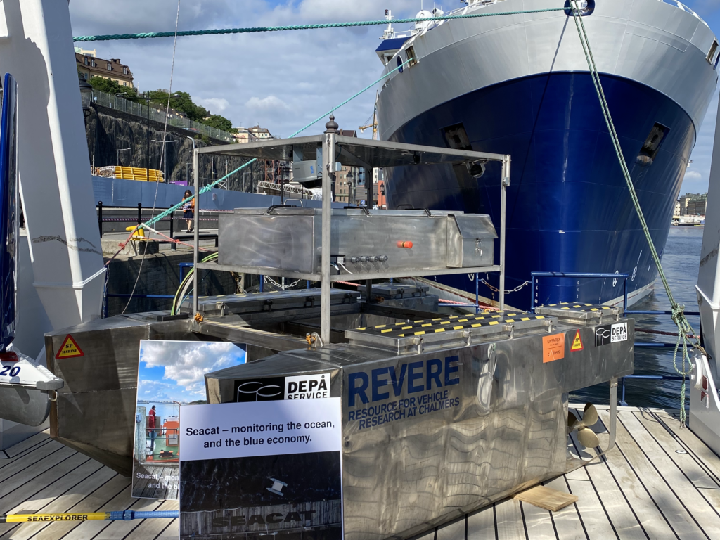 Seacat on display at the aft deck of R/V Skagerak during Open Sip in Stockholm in June 2022.